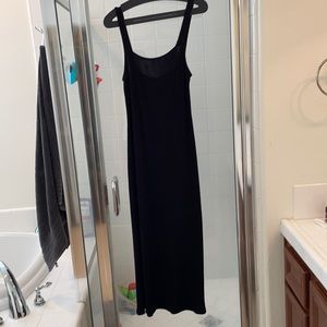 NWOT reformation black knit midi dress